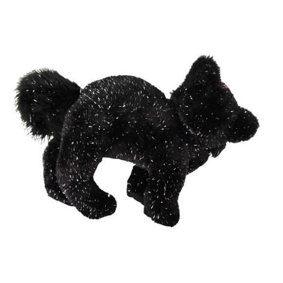 Galerie Au Chocolat Halloween Black Cat Purple Bow Silver Metallic 7.5 x 11" - Picture 3 of 6